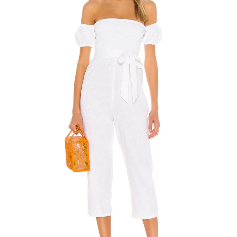 Covina Jumpsuit in White - MAJORELLE size Small